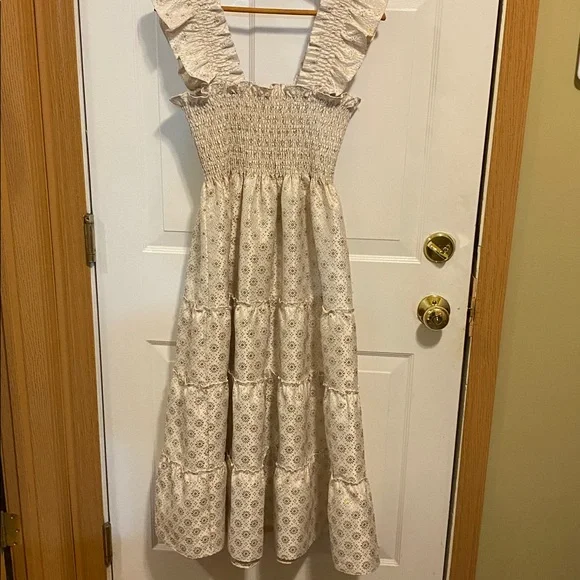 👑Gold Jacquard Hill House Ellie Nap limited edition dress - Picture 4 of 8